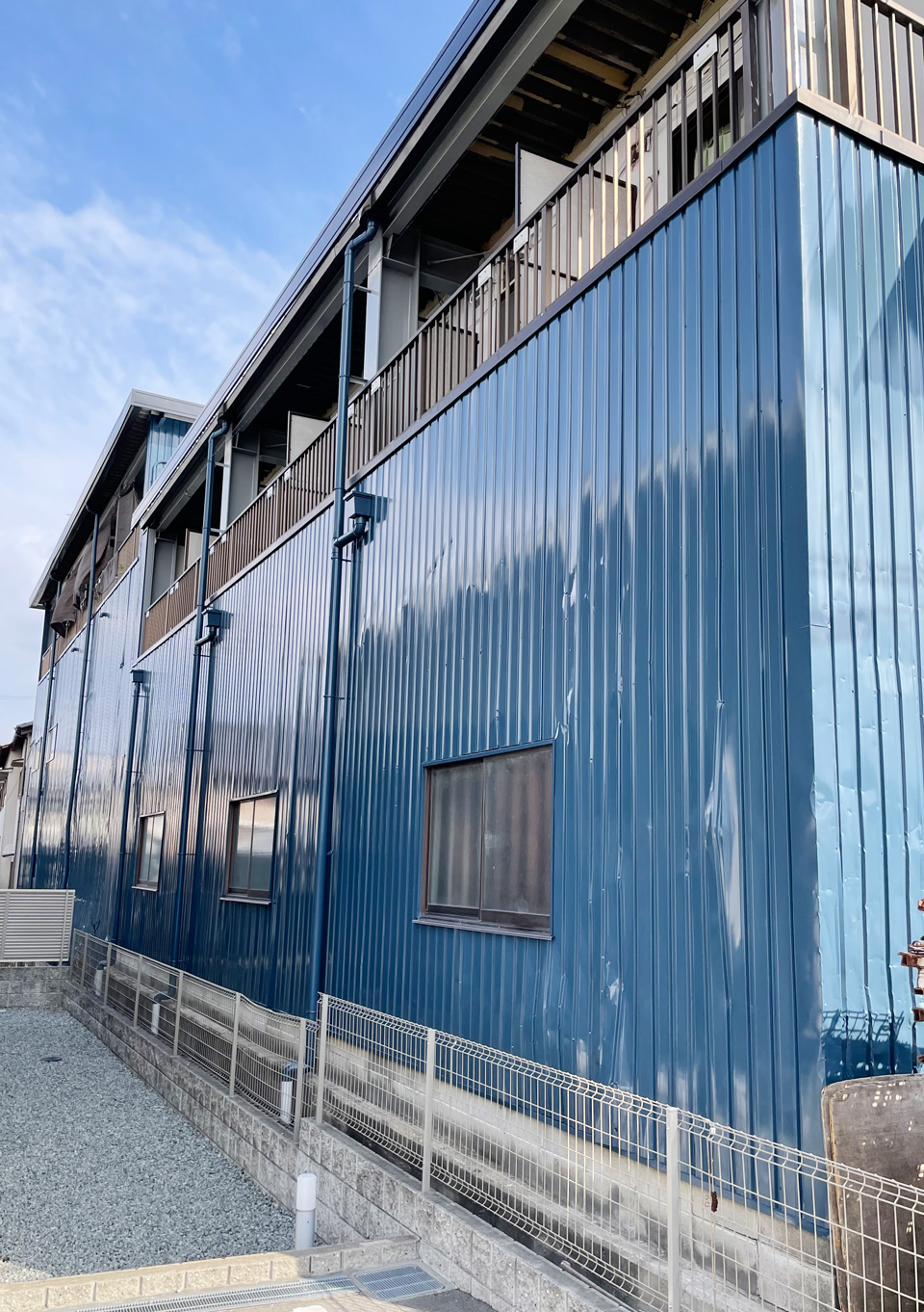 天理市工場の外壁塗装工事